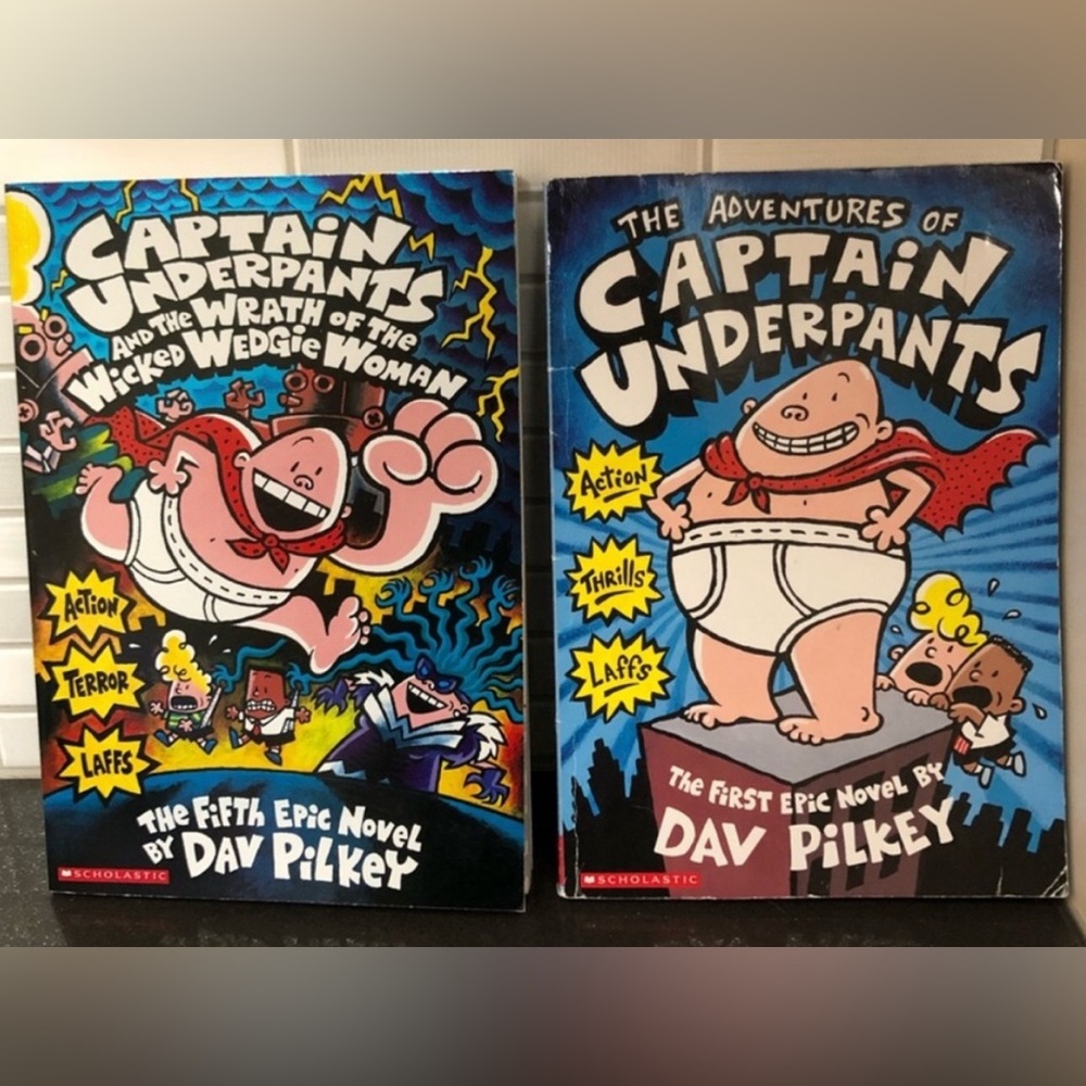 CAPTAIN UNDERPANTS- Set of Books by Dav Pilkey -Scholastic